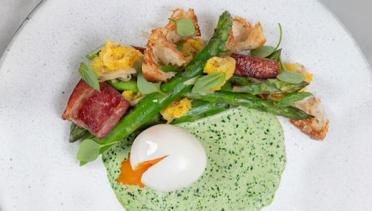 spring-asparagus Organic Pork Belly & Spring Asparagus