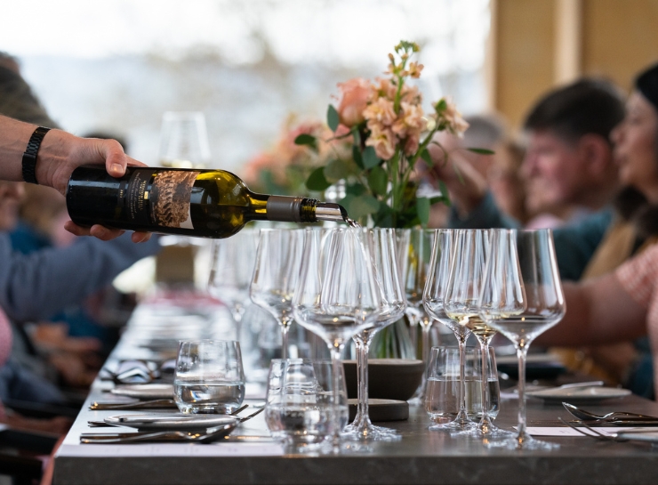 Long-table dining at Mission Hill Family Estate